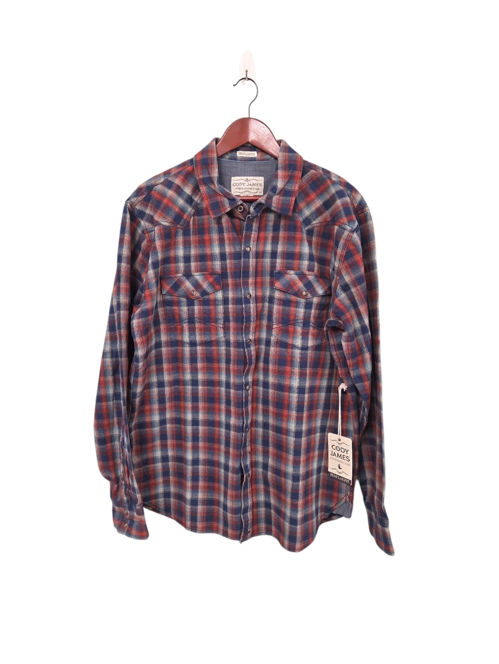 Cody James New Western‎ Apparel Mens Snap Button Cotton Shirt Suze Large Cowboy - Picture 2 of 12